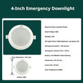 SHINEKNOT 36V LED Fire Emergency Recessed Ceiling Light 13W Emergency Ceiling Light Zpaxo 4.0 inches Sensor China Mainland