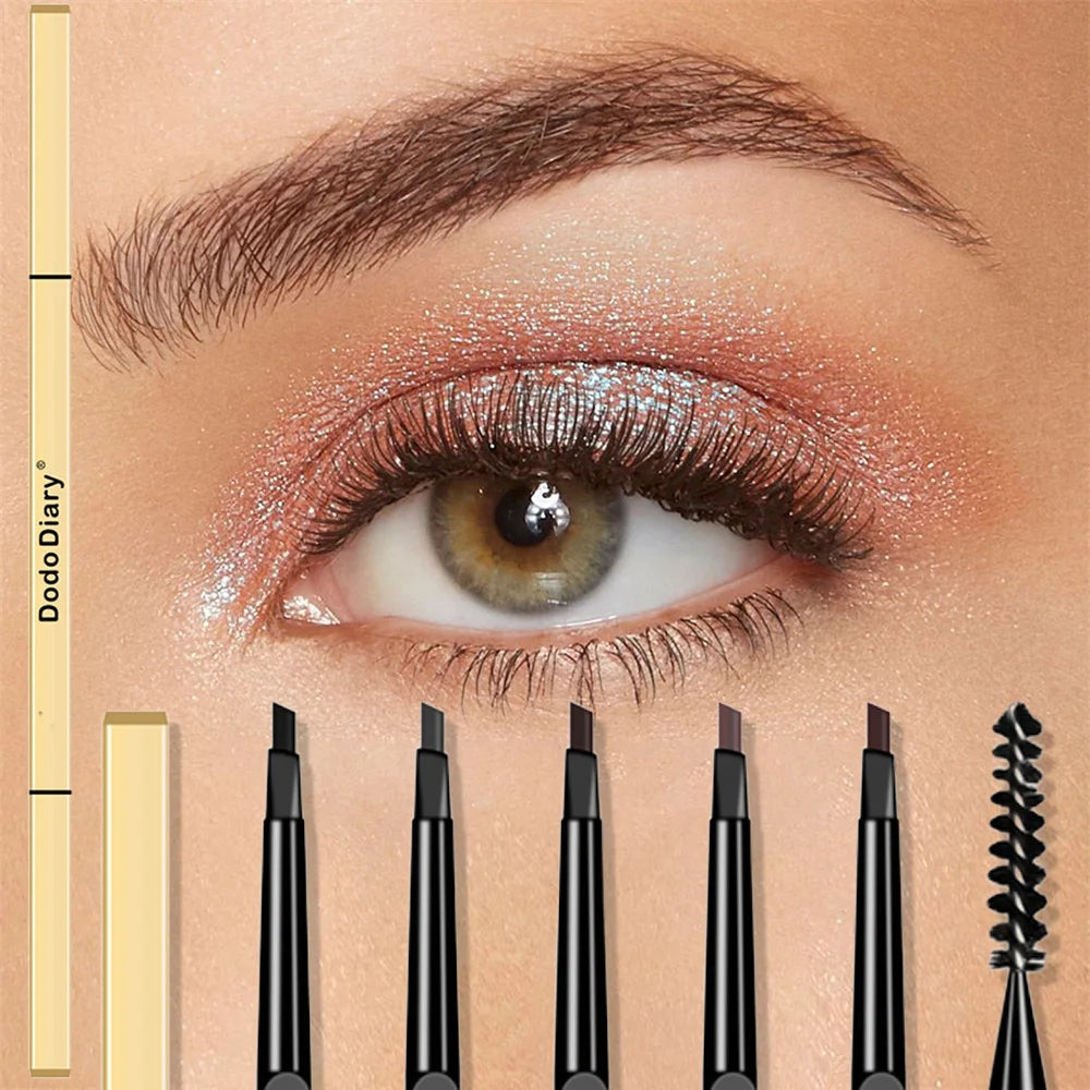 1 Small Gold Bar Double-ended Eyebrow Pencil 3D Shape Long-lasting Zpaxo 5Pc Mixed