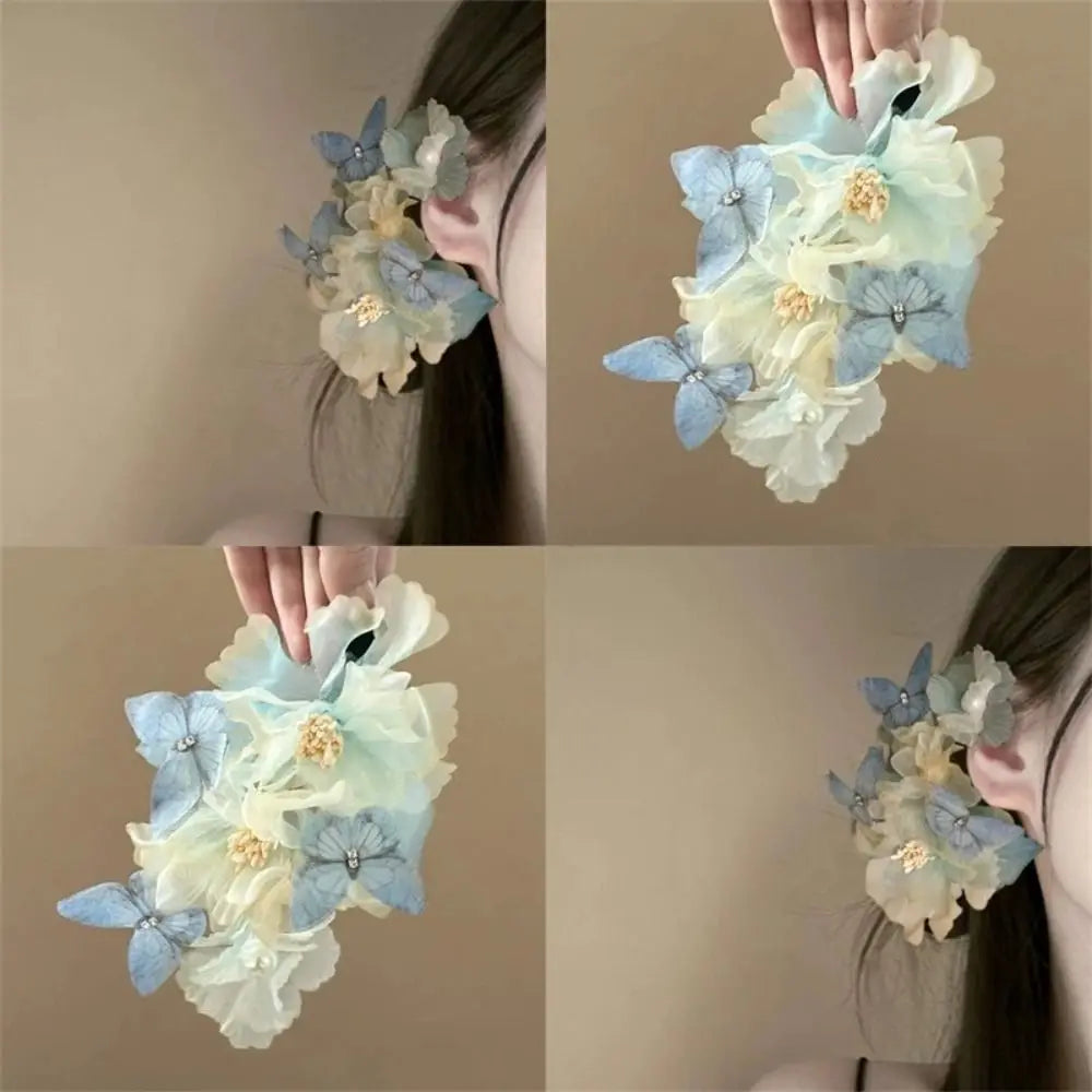 Elegant Plastic Flower Hair Clip Romantic Side Hairgrips Butterfly Zpaxo