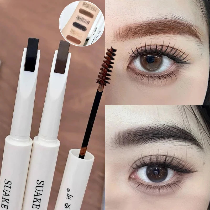 Dual-ended Orange Brown Dyeing Eyebrow Cream Mascara Tattoo Tint