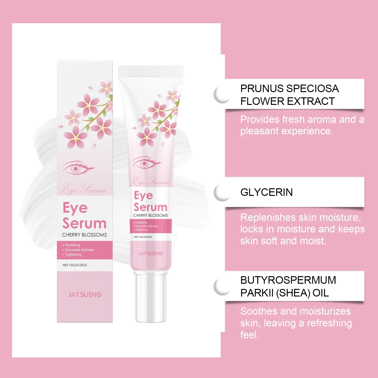 JAYSUING Sakura Eye Serum – Dark Circles & Wrinkle Cream Eye Serum Cream Zpaxo
