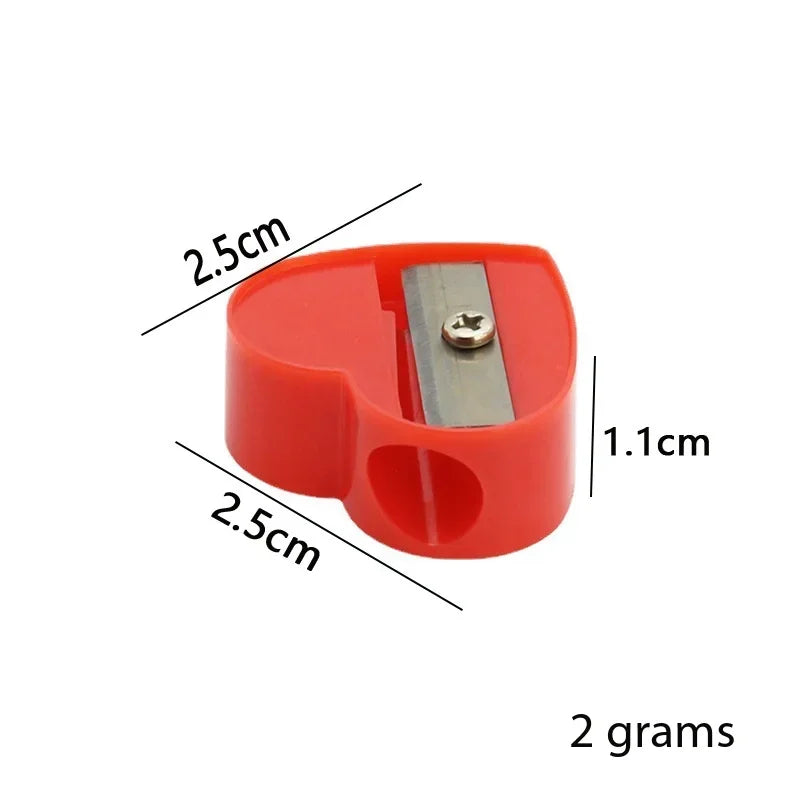 Heart Pencil Sharpeners Manual Compact Mini Sharpener School Zpaxo