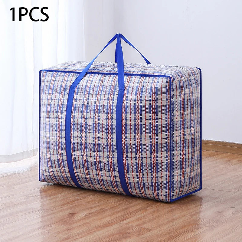 Extra large hand-held folding travel bag thickening large capacity waterproof luggage storage bag, moving packing woven bag Zpaxo
