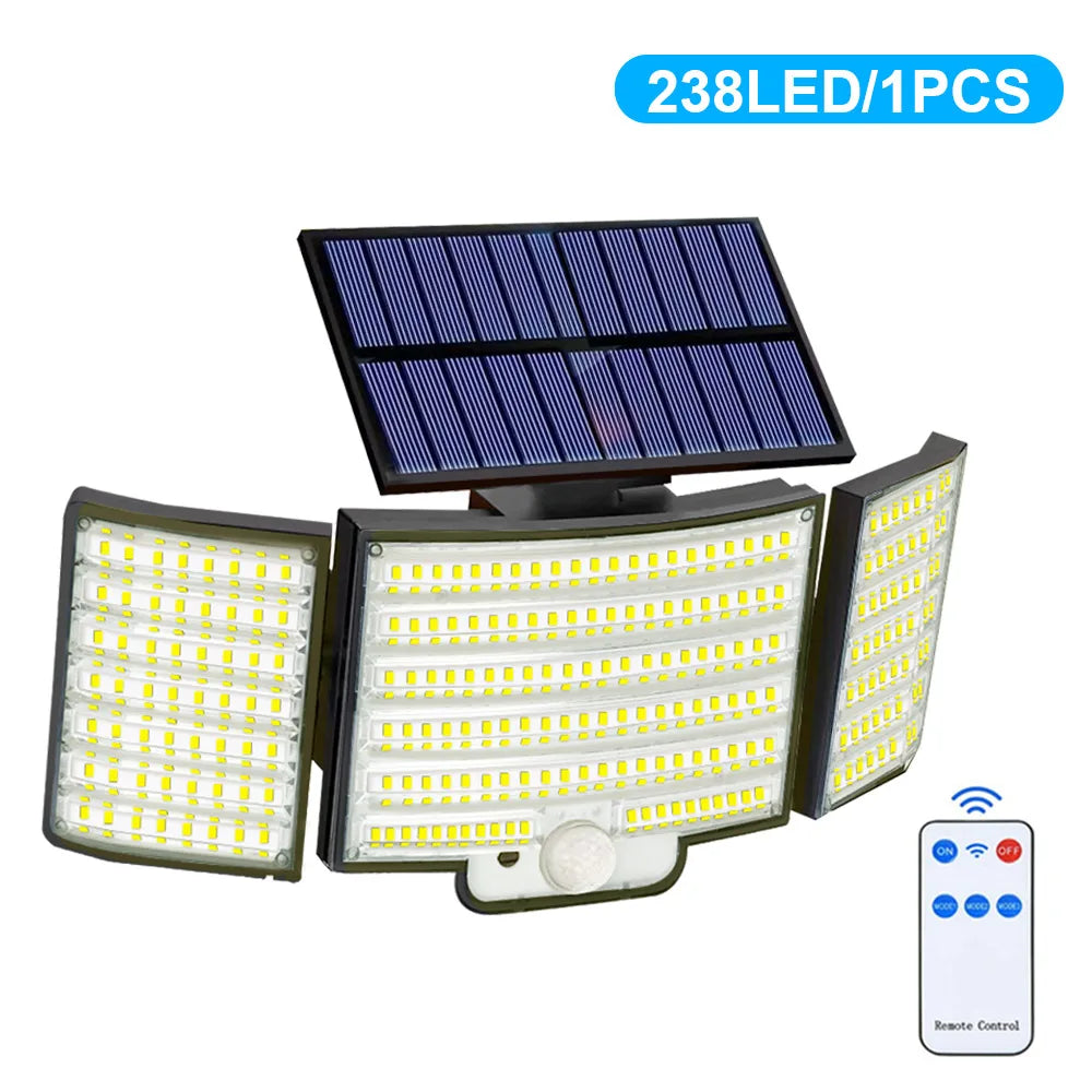 366LED Solar Outdoor Lights Powered Security Light Motion Sensor Zpaxo 238LED 1PC