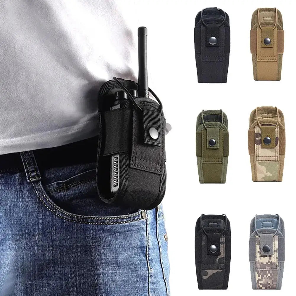 Quick Release Tactical Walkie Talkie Cover Large Capacity Handstand Hanging Bag For Outdoor Tactical Vest Zpaxo