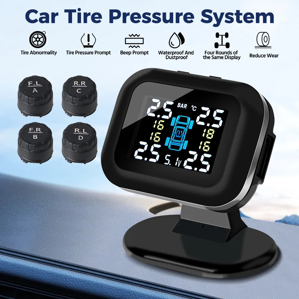 Auto Security Alarm Systems External Sensor Wireless Mini Car Tire