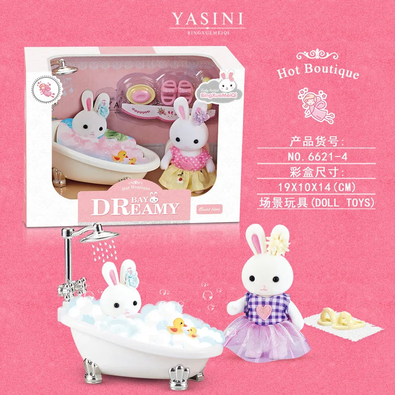 Little Rabbit Dresser Lovely Scene Play Toys Simulation Modelling