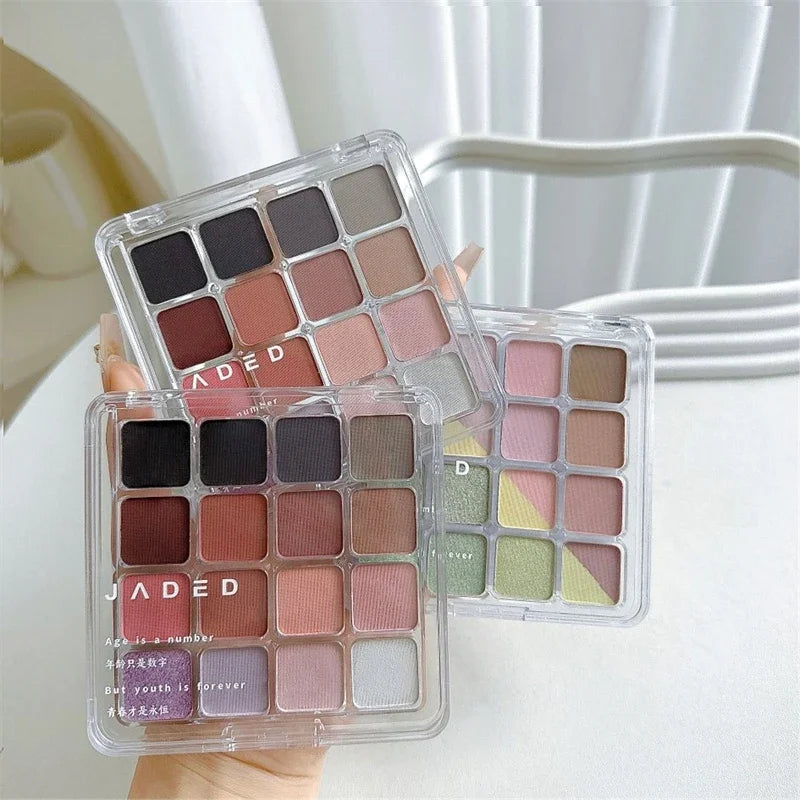 16Colors Matte Eyeshadow Palette Cute Pink Eye Make Up Palette Long Lasting Glitter Eye Shadows Korean Beauty Palette Makeup Zpaxo