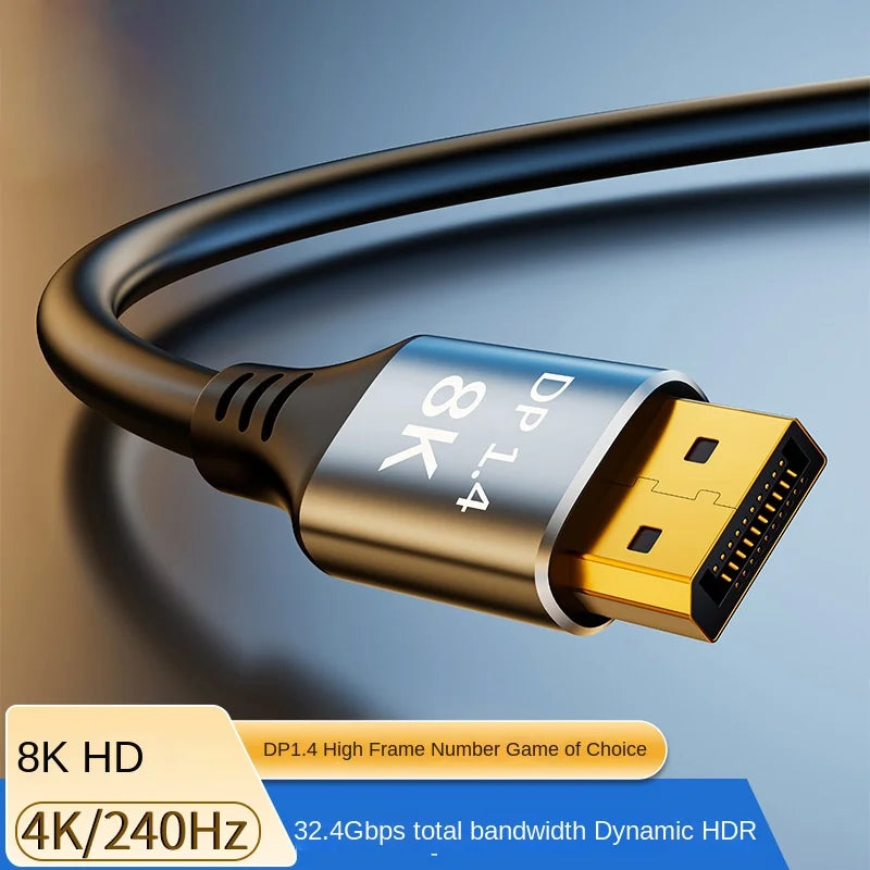Displayport 1 4 Cable 8K 60Hz 4K HDR 165Hz Display Port Audio Video Zpaxo