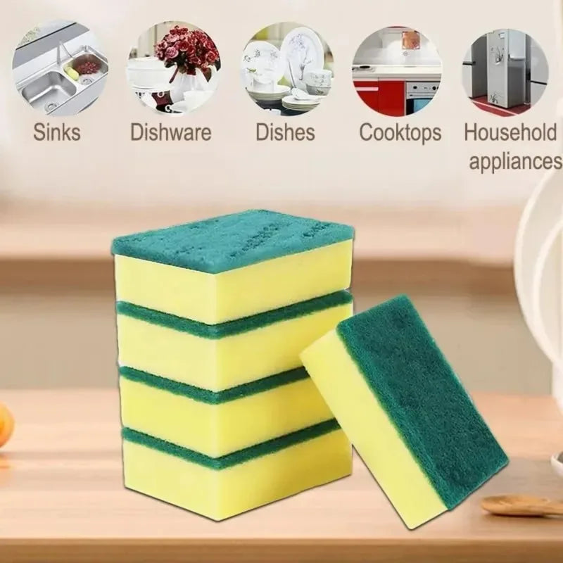 Dish Sponges Washable and Reusable for Cleaning A Kitchen Sink with Stains Highly Absorbent Double-sided Rust Sponges Cleaning Zpaxo