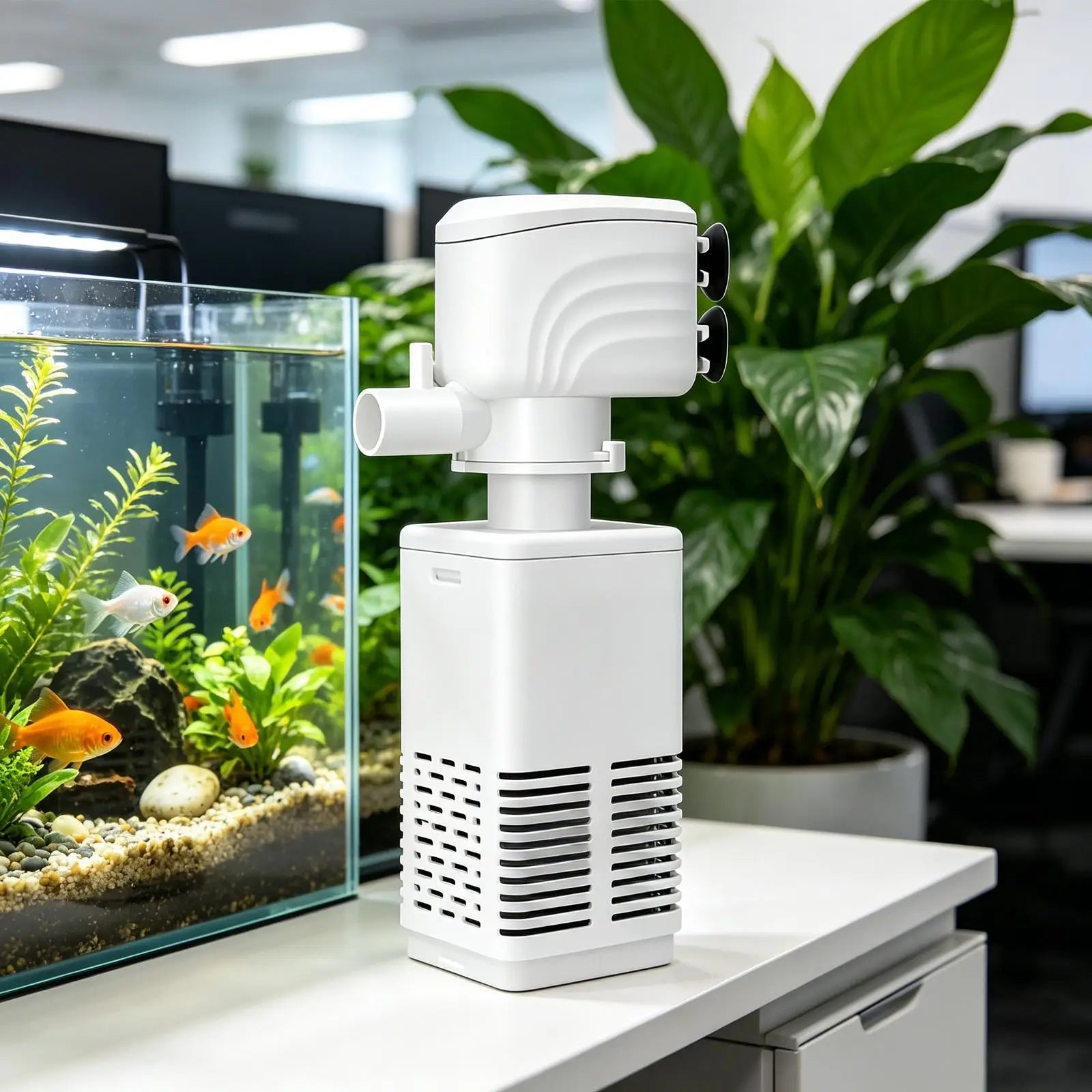 Aquarium Filter Built-in Oxygen Pump Space-saving Saltwater Hobbyists