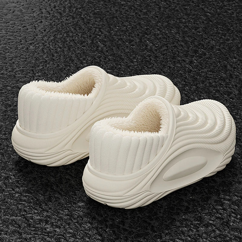 Warm Plush Waterproof EVA Indoor Slippers Women Winter Soft Thick