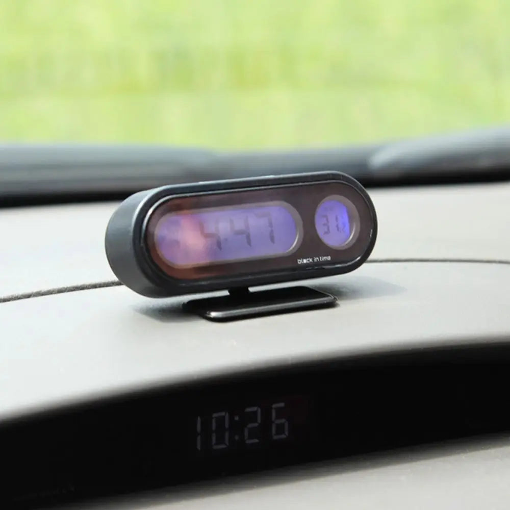 1 Car Styling Mini Auto Watch Automotive Hygrometer Car Thermometer Digital Clock Electronic Clock Thermometer Clock Car Clock Zpaxo