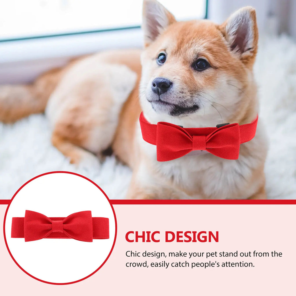 Chic Adjustable Bow Tie Collar Dogs Cats Breathable Comfortable