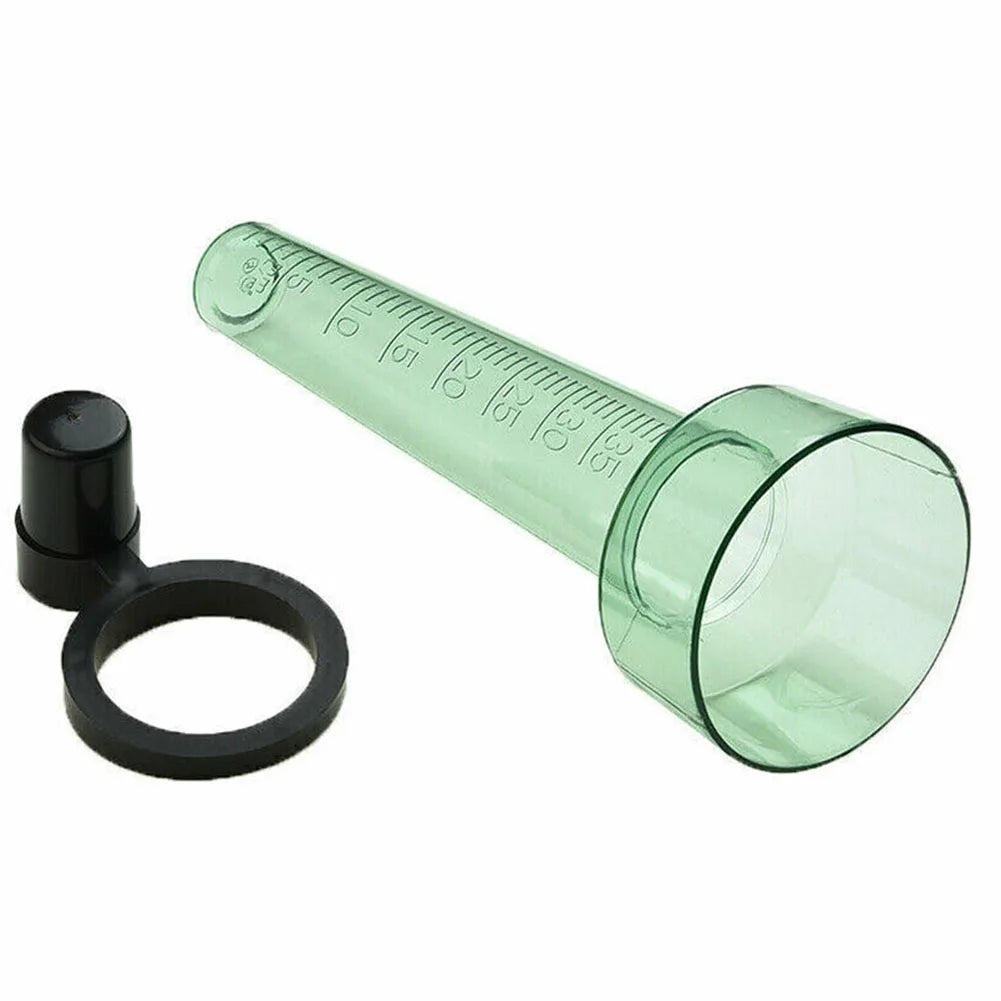 International Transparent Light Green Polystyrene Rain Gauge Up to 35mm Measurement Tool For Garden Water Ground Zpaxo
