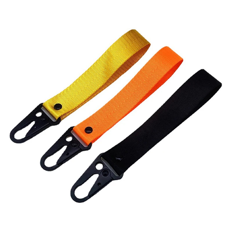 Universal Car Keychain Lanyard Hanging Strap Metal Key Holder Ring
