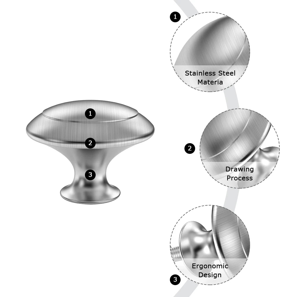 10/20/30/40 Pcs Drawer Handles Stainless Steel Door Knobs Handles Kithcen Cupboard Pull Handles Furniture Accessory Zpaxo