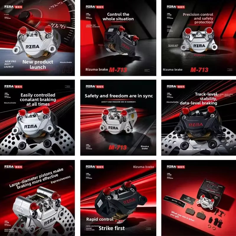 RZMA M713 CNC Aluminum Motorcycle Rear Brake Caliper | Universal