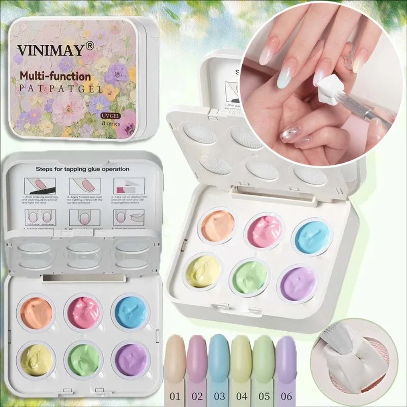 6 Colors Cushion Gradient Painting Gel Colorful Ombre Patting Polish