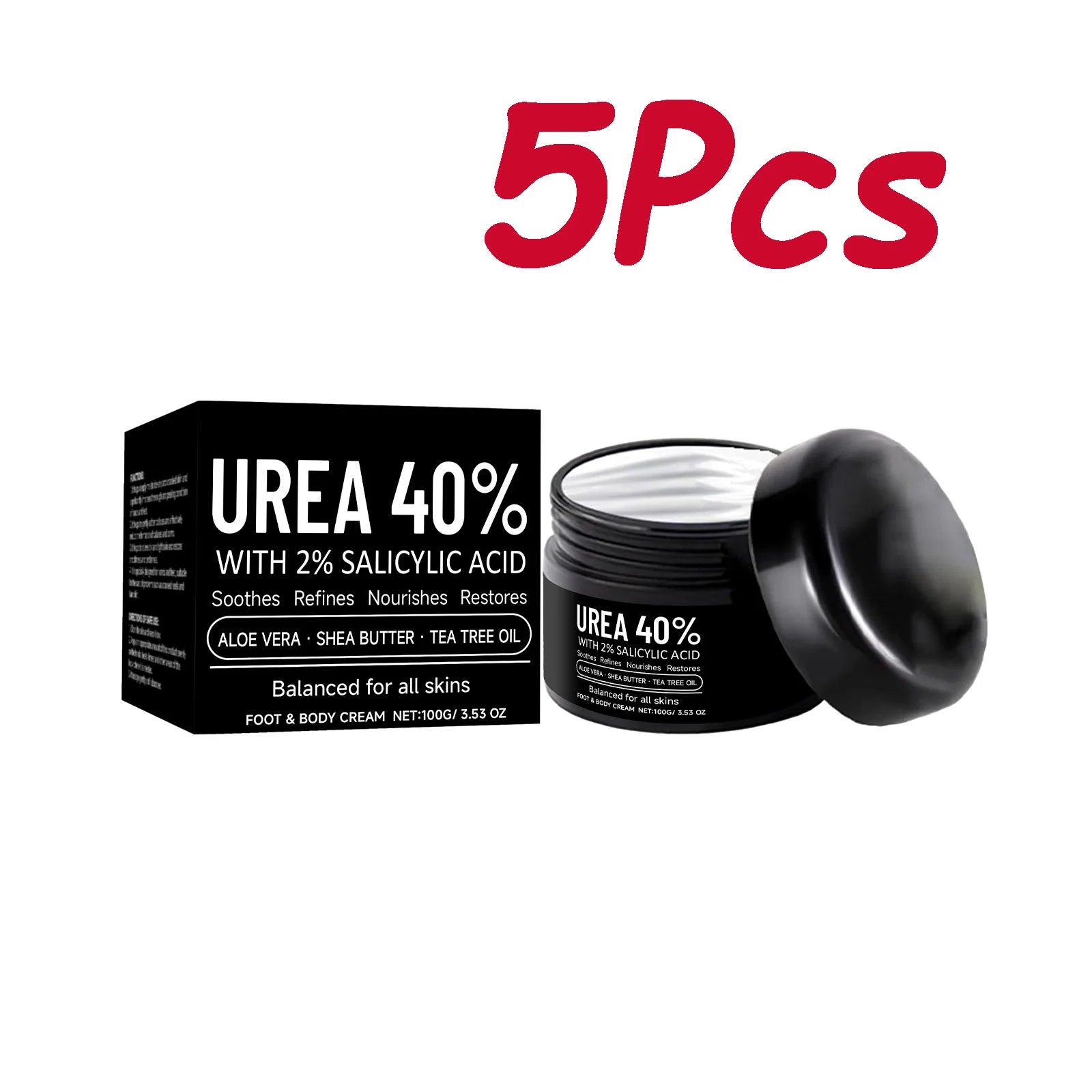 Hoygi 40% Urea Foot & Hand Cream – Cracked Heel Moisturizer Foot & Hand Cream Zpaxo 5 x 100g Boxed