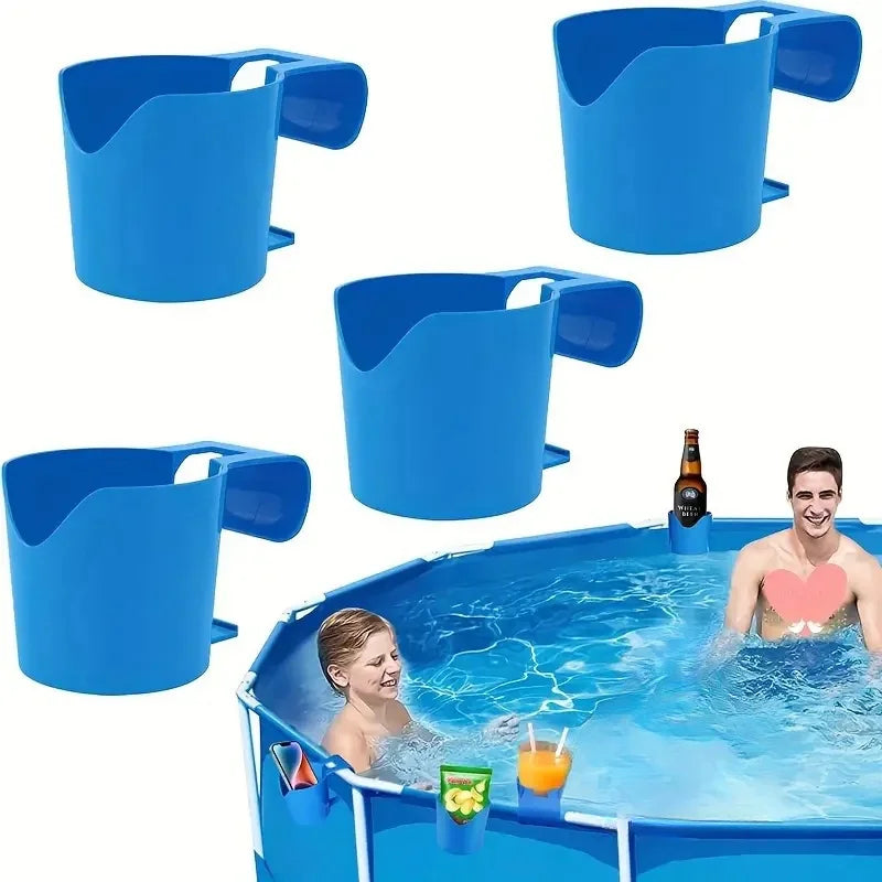Poolside Cup Holder, Poolside Storage Rack, Poolside Cup Stand, Beverage and Beer Cup Holder by the Pool Zpaxo