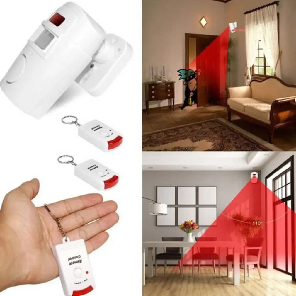 Wireless Motion Sensor Alarm Security Detector Indoor Outdoor Alert Zpaxo