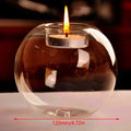 Round Clear Glass Candle Holder Oil Lamp Table Decoration Christmas