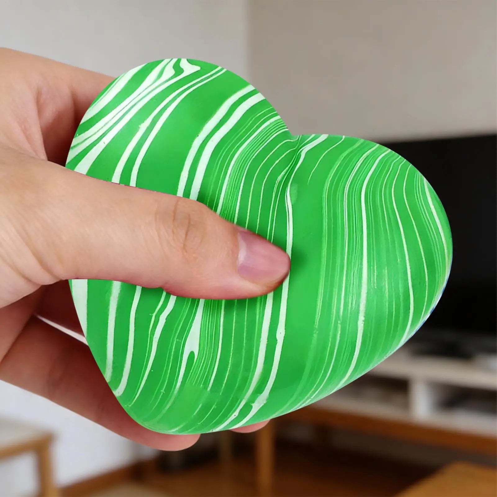 Slow Rising Stress Toy Soft Heart-Shaped Silicone Relaxation Tools Slow Rebound Stress Relief Fidget Toy For Adults Kids Youth Zpaxo