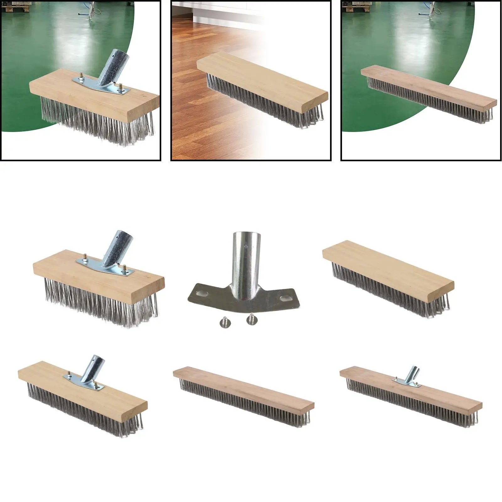 Wire Broom, Wire Deck Brush, Removes Wire Scratches, Cleaning Brushes, Metal Zpaxo