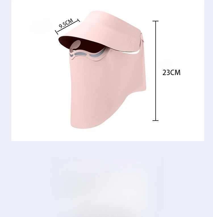 Neck protection magnetic sun protection hat women's sun protection hat outdoor sports sun hat full face sun protection mask Zpaxo