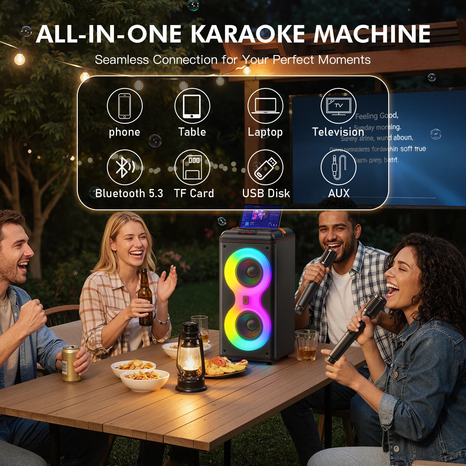 Fanfun T39 500W RMS Party Portable Speakers Bluetooth Wireless