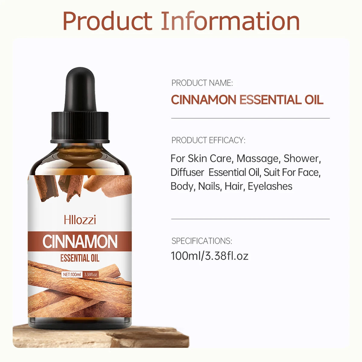 CINNAMON ESSENTIAL OIL a high-quality moisturizing nourishing massage oil with a refreshing scent, suitable for all skin types Zpaxo