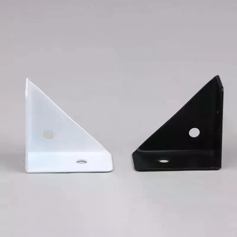 Right Triangle Corner Supports White Black Wooden Furniture Corner Connector Fasteners Suitable For Beds Cabinets Zpaxo