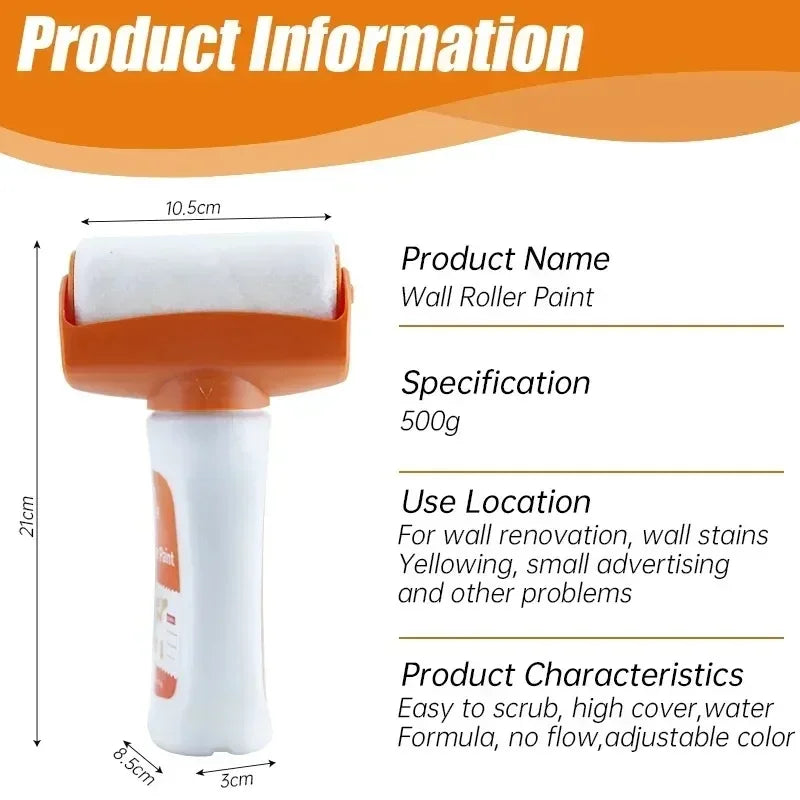 Wall Repair Roller Paint White Water Based Latex Large Brush Tool Tile