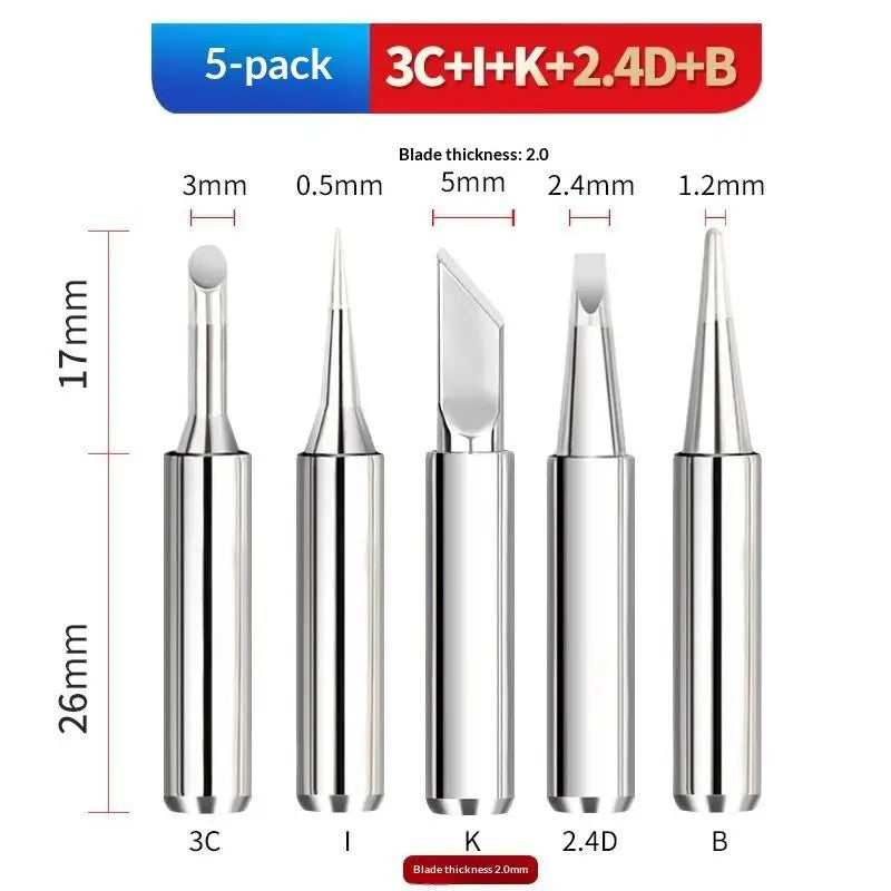 900M-T Pure Copper Soldering Iron Tips – 5 or 10 Pack Soldering Iron Tips Zpaxo 5PCS