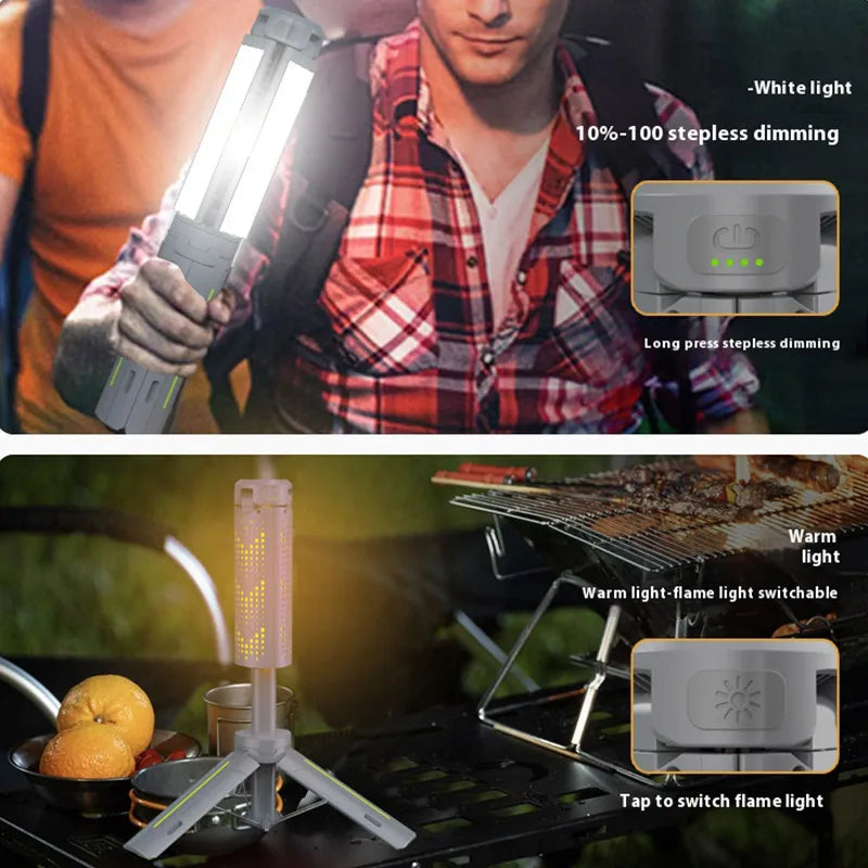 Foldable 1000 Lumen Rechargeable Camping Lantern & Work Light