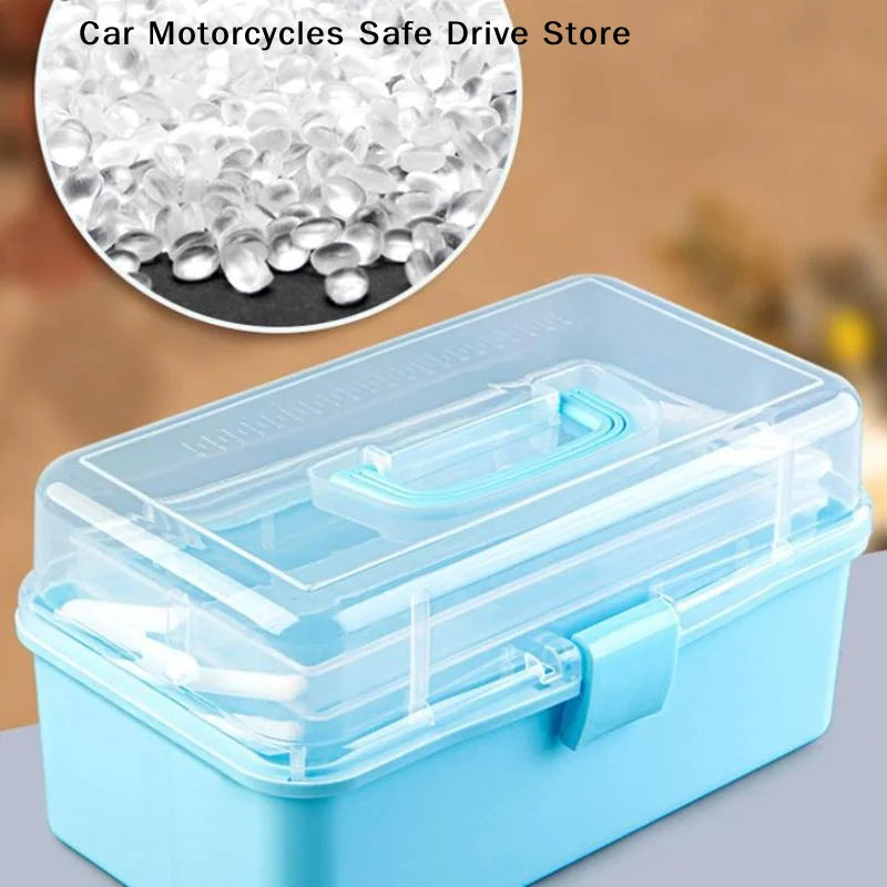 3-Layer Plastic Dividing Storage Box Craft Organizer Adjustable