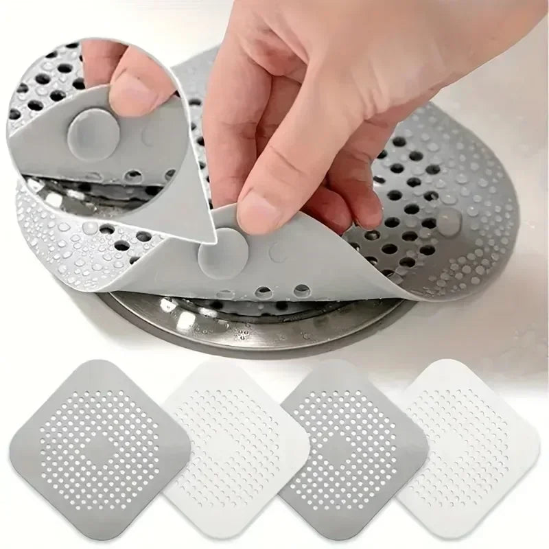 4pcs Hair Filter Shower Drain Plug Kitchen Sink Filter Sink Strainer Bathtub Shower Floor Drain Stopper Home Shower Accessories Zpaxo