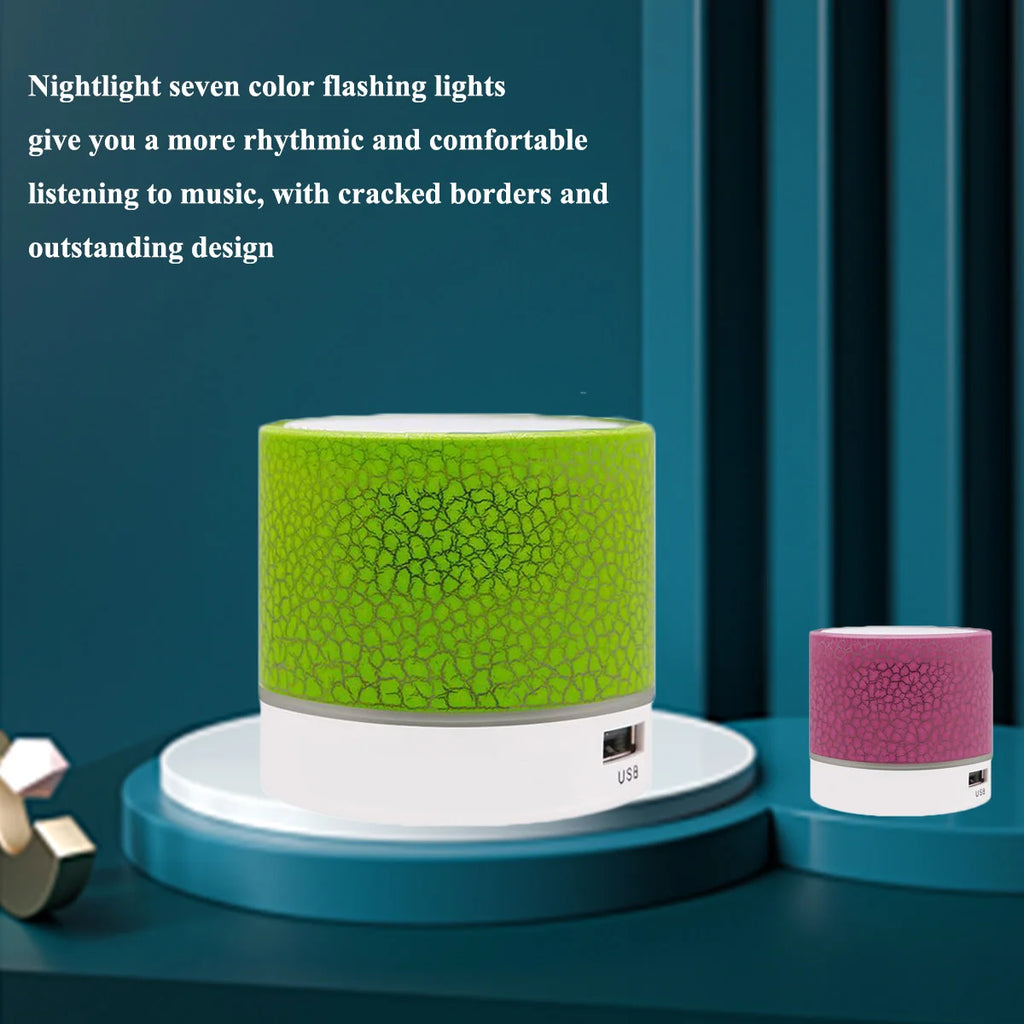 Mini Portable Car Audio A9 Dazzling Crack LED Wireless Bluetooth 4 1 Zpaxo