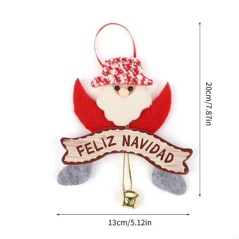 Santa Pendant Christmas Bells Hanging Ornament Tree Decorations