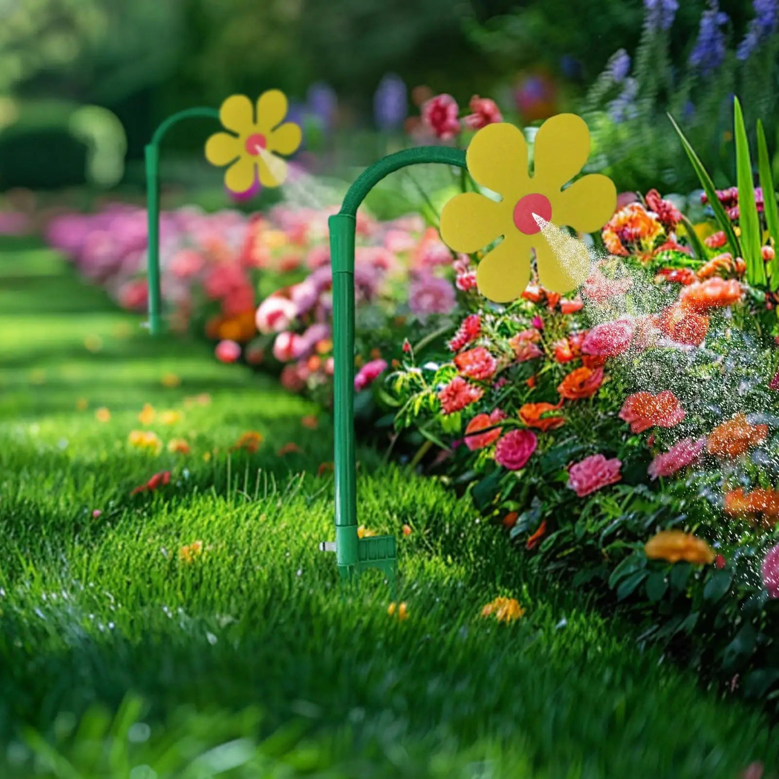 Daisy Sprinkler 360 Rotation Daisy Watering Device Plant Watering System For Gardens Lawns Yards Parks Courtyards Farmlands Zpaxo