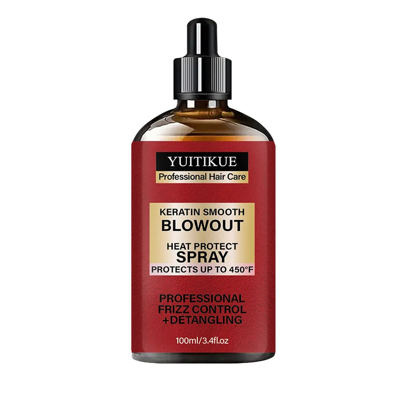 Keratin Heat Protect Spray 450°F – Frizz Control & Detangling Heat Protectant Spray Zpaxo 1pc