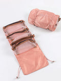 4 in 1 Detachable Makeup Bag Portable Travel Wash Bag with Mesh Compartments Large Capacity Cosmetic Storage Toiletry Bag Zpaxo Pink 1PC