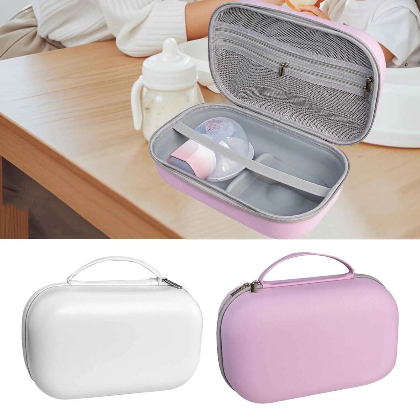Portable Breast Pump Bag Travel-Friendly Pump Carrying Case Adjustable Portable Wearable Container For Travel Nursing Work Women Zpaxo