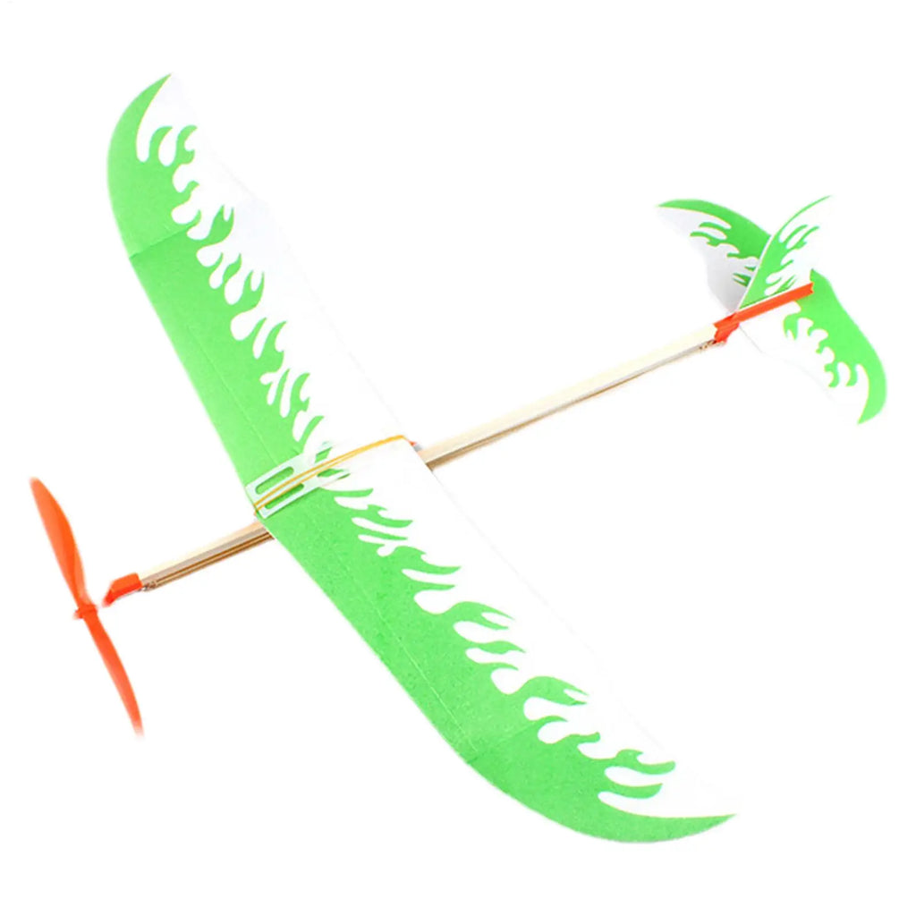 Rubber Band Airplanes Powered Glider Aircraft Kit Flying Games Play Kids Students Adults Outdoor Sports Activity Toy Zpaxo