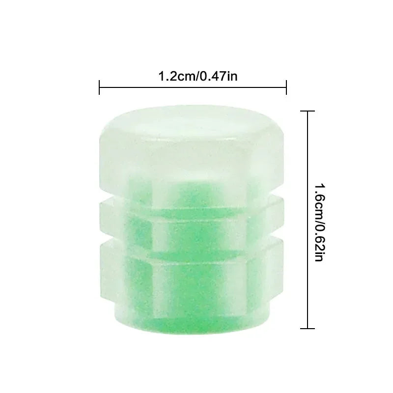 Glow-in-the-Dark Tire Valve Caps – Bike & Motorcycle | 4–20pcs