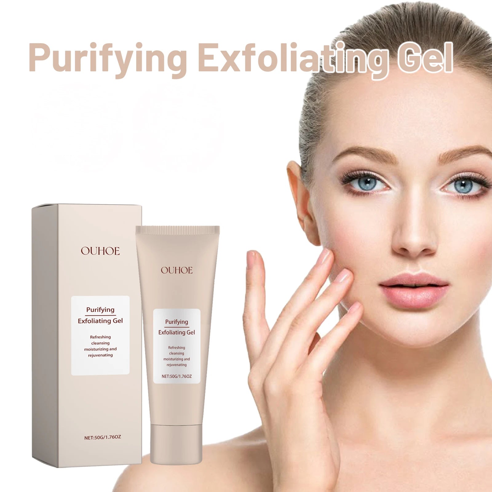 Exfoliating Gel Pore Shrinking Repair Redness Deep Cleansing Remove Dead Skin Dark Spot Brighten Moisturizer Peeling Face Scrub Zpaxo