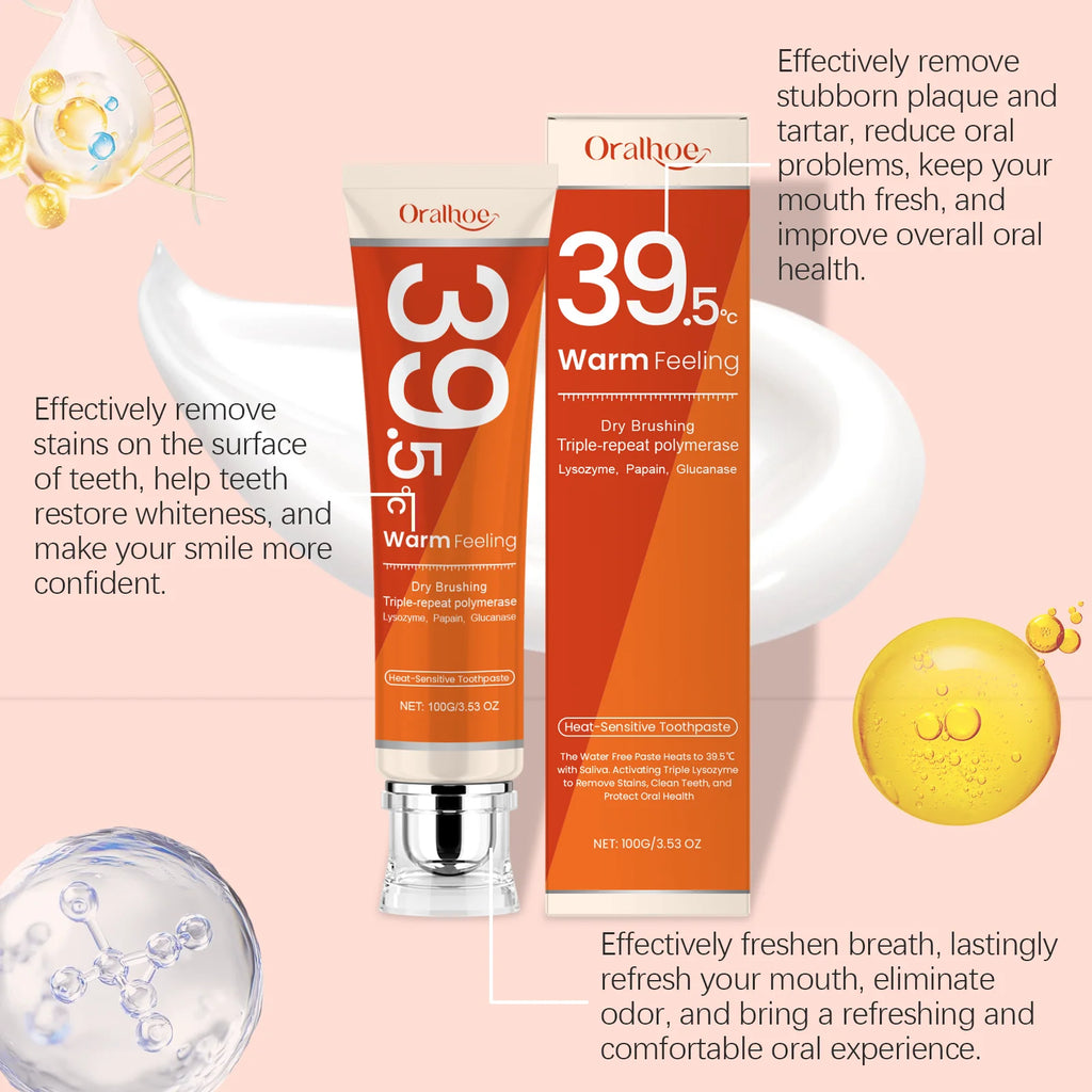 Heat-Sensitive Toothpaste Removes Stains,Plaque Removal,Inhibits Calculus,Refreshes Breath,Whitens,Protects Enamel,Oral Care Zpaxo