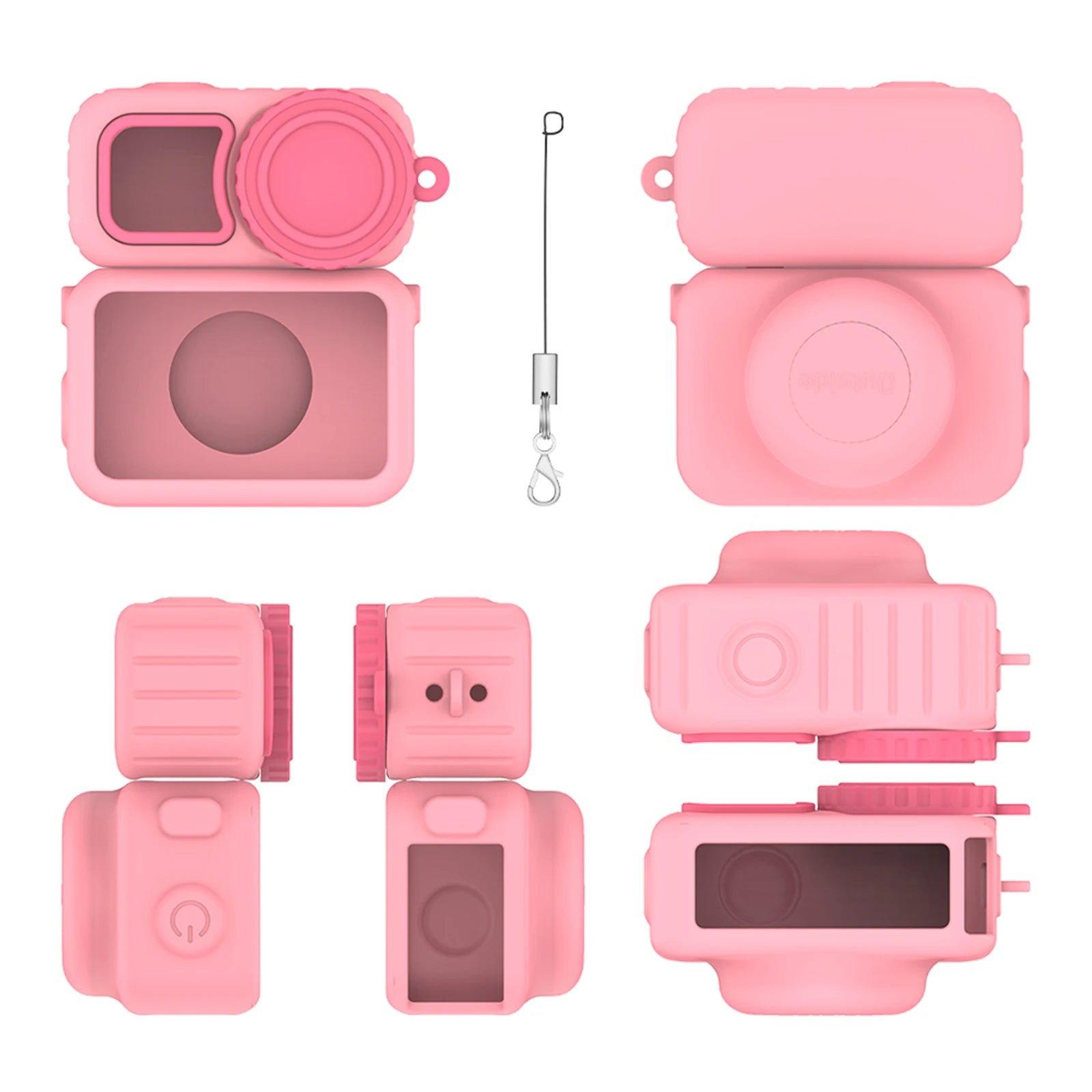 Camera Protection Shell with Lanyard Fall Resistant Protective Shell Cover Anti-Scratch for Osmo Nano Accessories Zpaxo Pink China Mainland