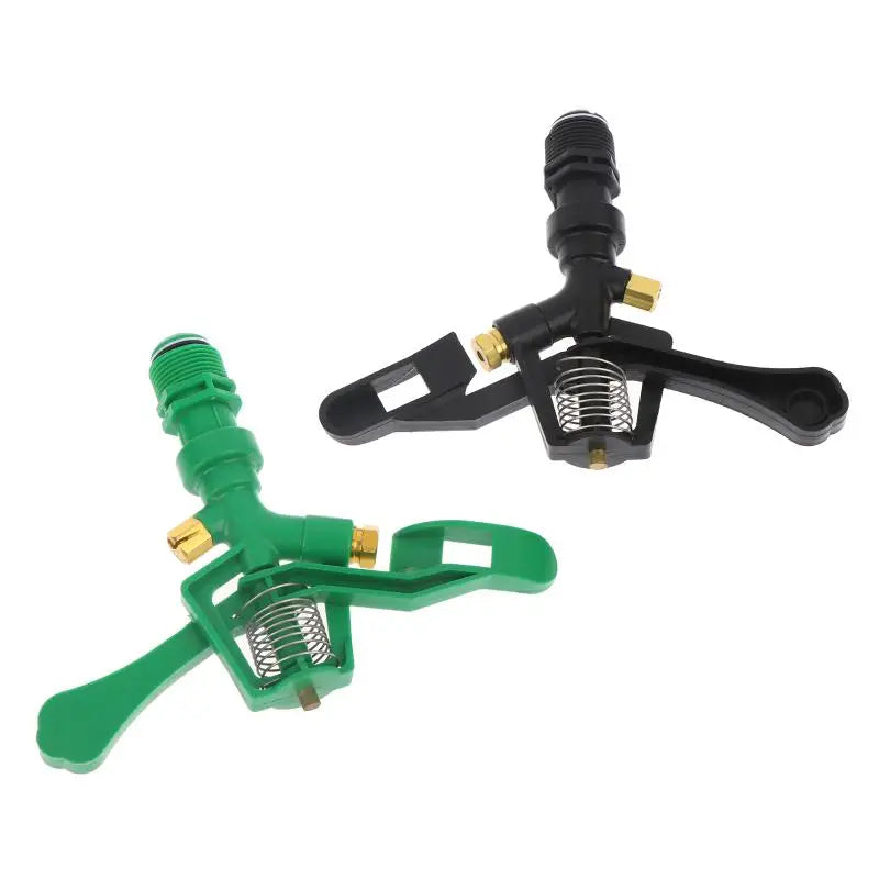 34 Inch Male Thread Plastic Double Spray Nozzle 360 Degree Rotating Sprinkler for Lawn Garden Irrigation Coverage Zpaxo